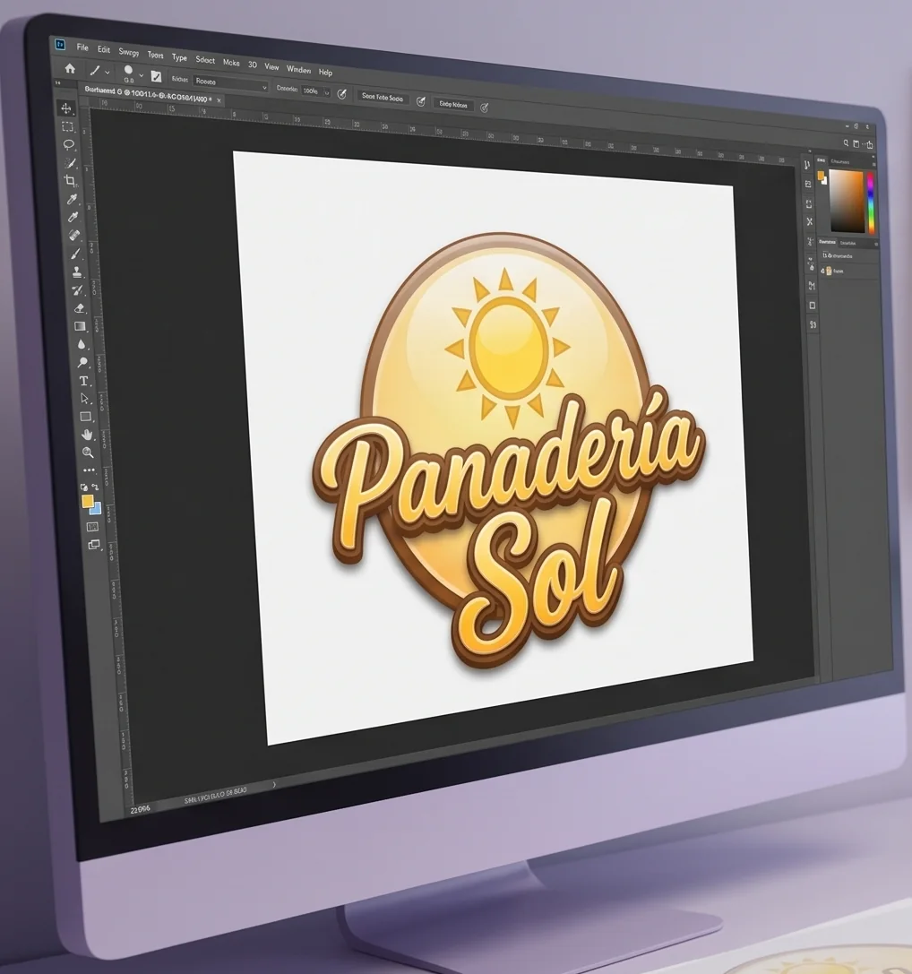 Panadería Sol: el logo de 2005 junto al sol redibujado.